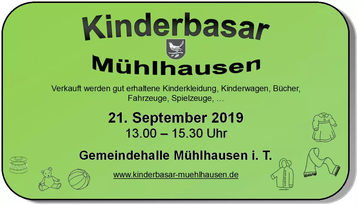 Kinderbasar Mühlhausen am Sa. 21.09.2019