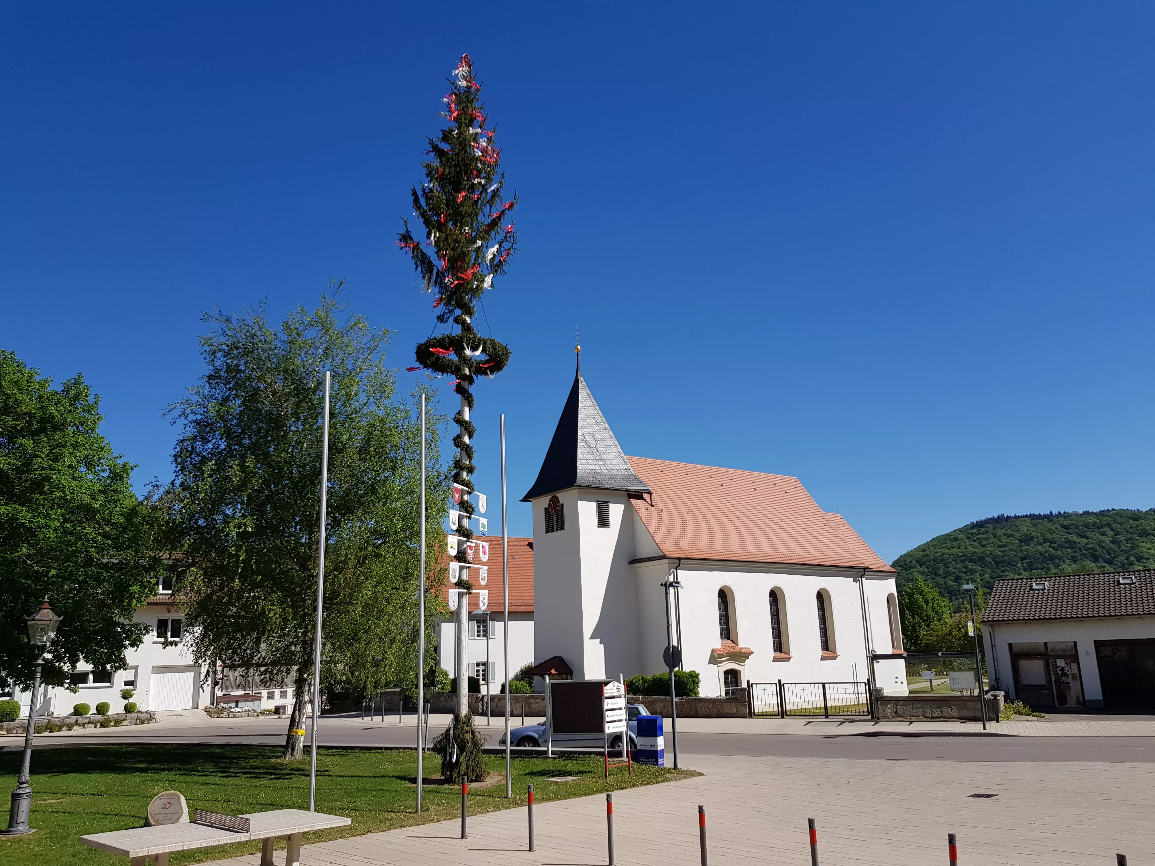 Maibaum-Aufstellen